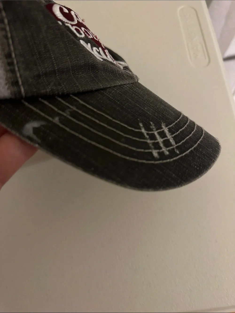 Light Gray Mesh Back Adjustable Cap 
